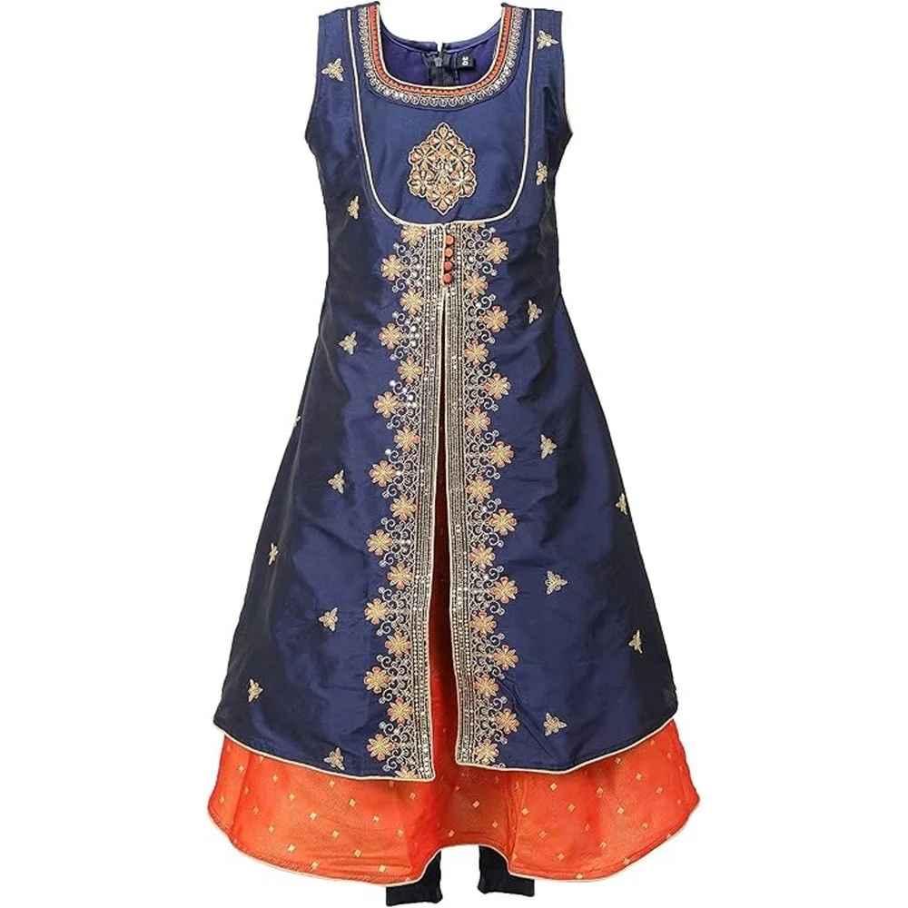 Ashwini Girl Salwar Suit With Embroidery Work | Indian Readymade Ethnic Churidar - Picture 2 of 7